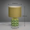 Lampka nocna stołowa ceramiczna podstawa tkaninowy abażur zielona nowoczesna designerska KATE R56481015 Rl